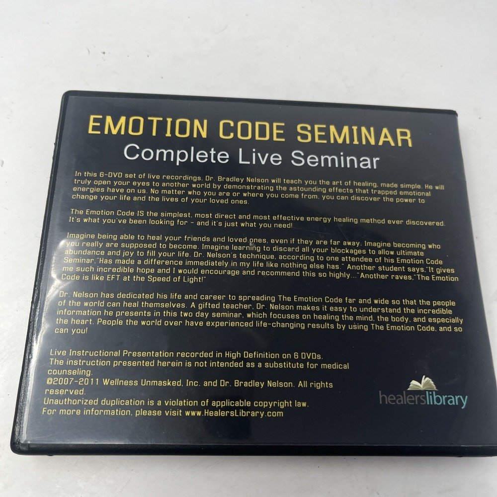 The Emotion Code Complete Live Seminar (DVD 6-Disc Set) Dr. Bradley Nelson - Picture 6 of 6